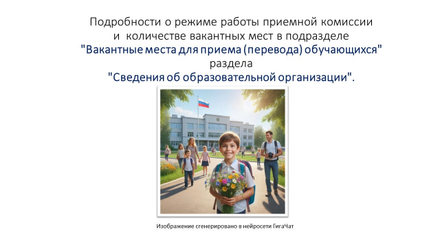 Прием в школу